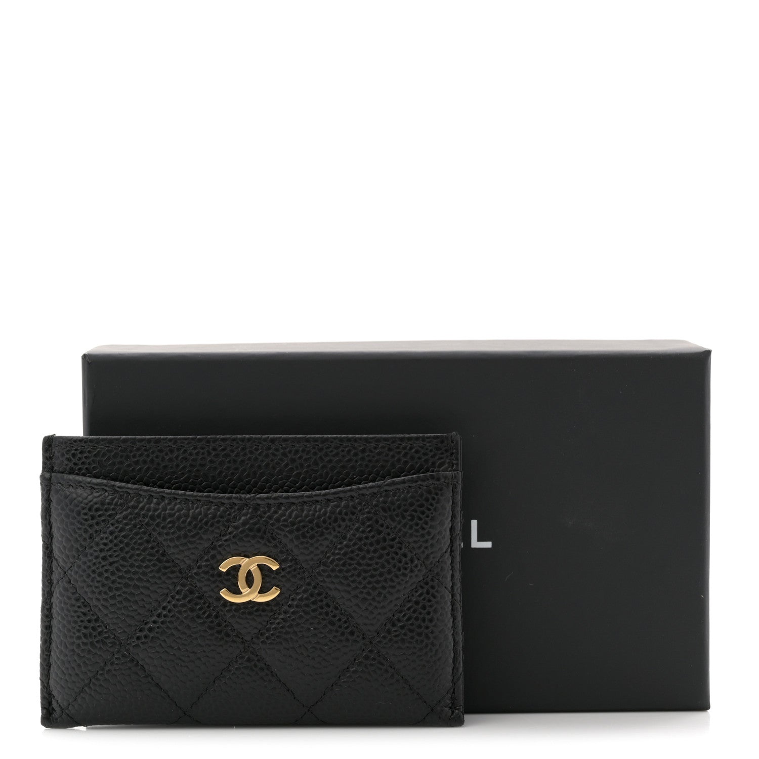 Caviar Quilted  Holder Black