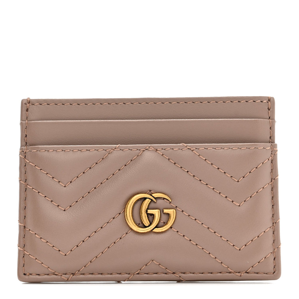 Calfskin Matelasse GG Marmont  Holder Porcelain Rose