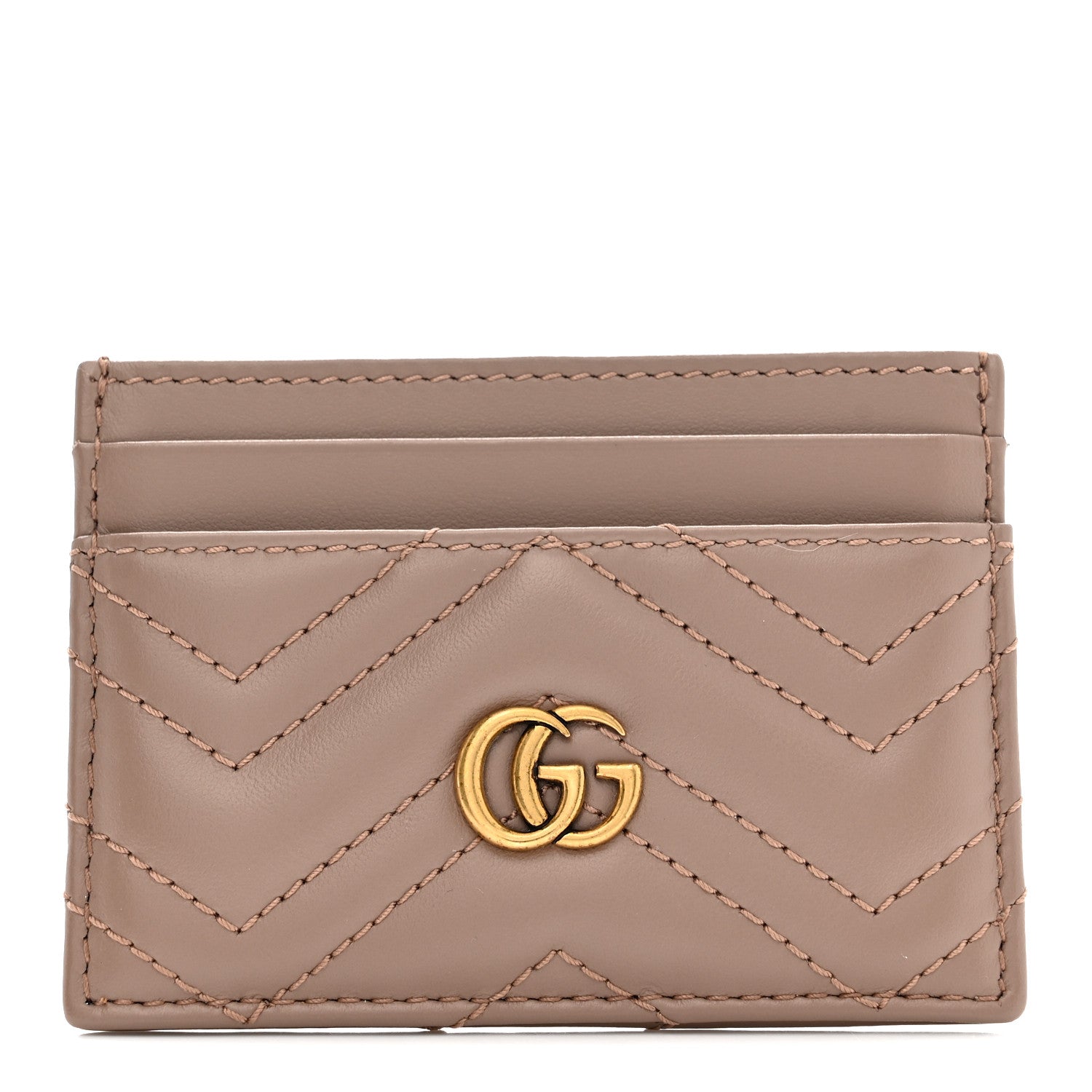 Calfskin Matelasse GG Marmont  Holder Porcelain Rose
