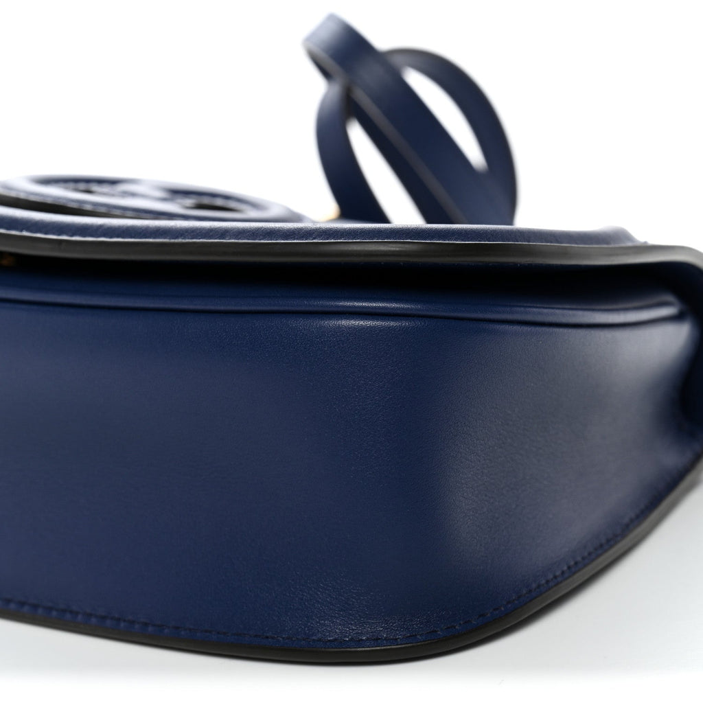 Roxy Calfskin Medium Blondie Top Handle Bag Blue Agata