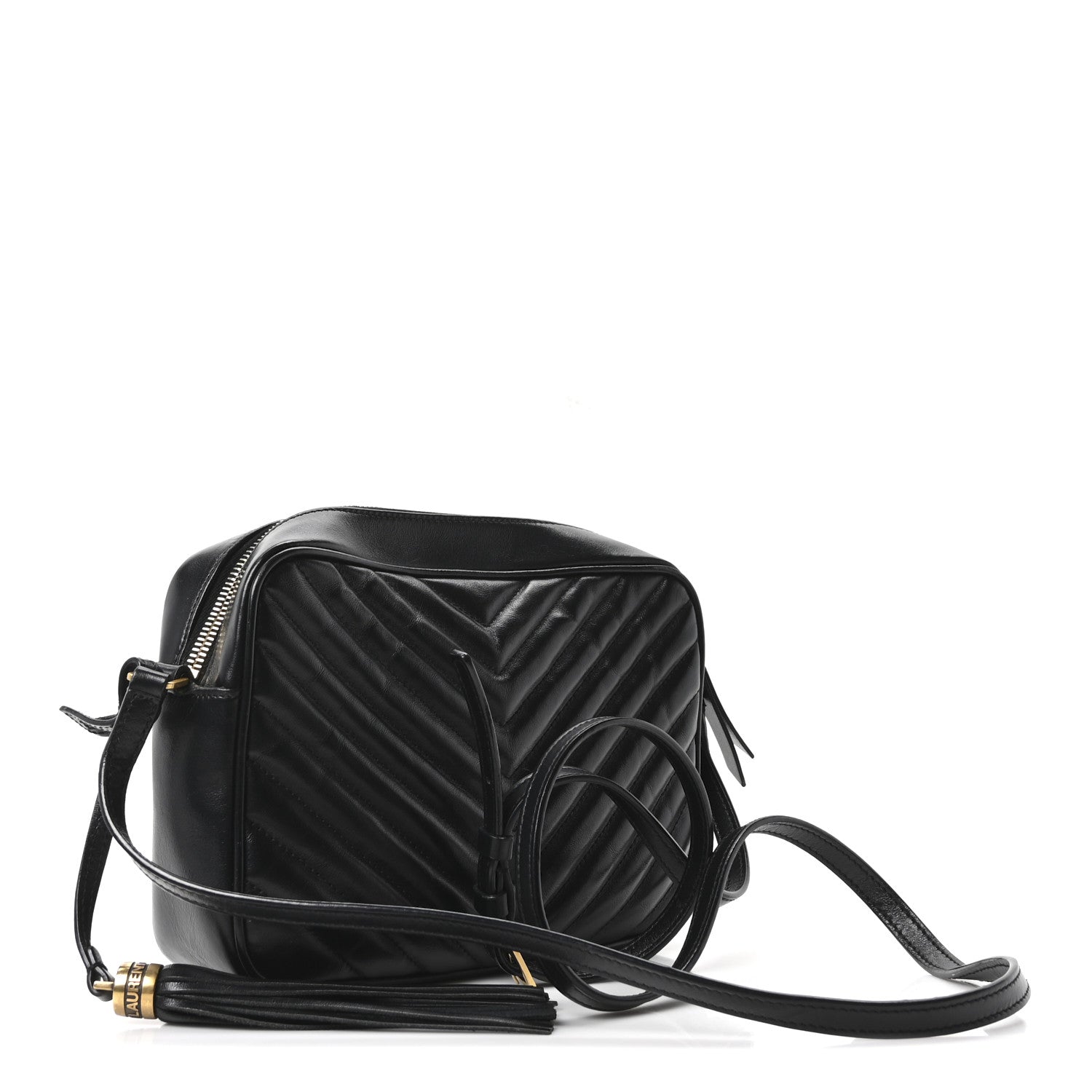 Calfskin Matelasse Monogram Lou Camera Bag Black