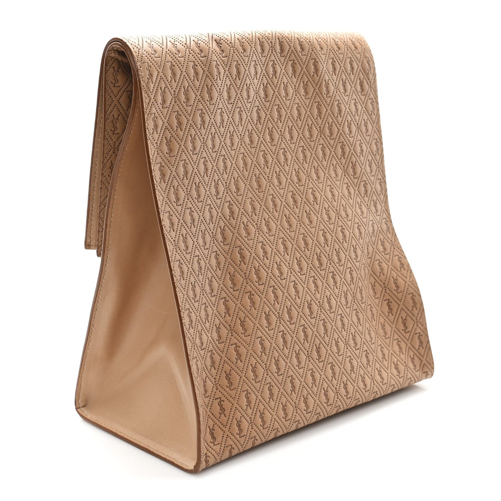 Calfskin Monogram Deli Paper Bag Vintage Beige