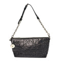 Crinkled Calfskin Macrocannage DiorStar Hobo Bag Black