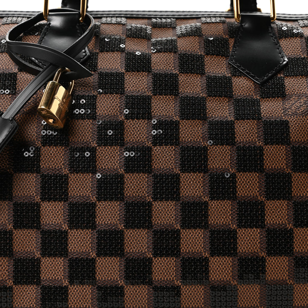 Damier Paillettes Speedy 30 Black