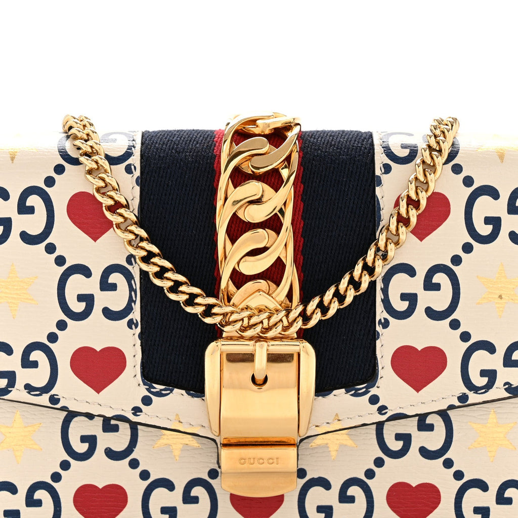Textured Calfskin Valentine's Day Super Mini Sylvie Chain Shoulder Bag Ivory