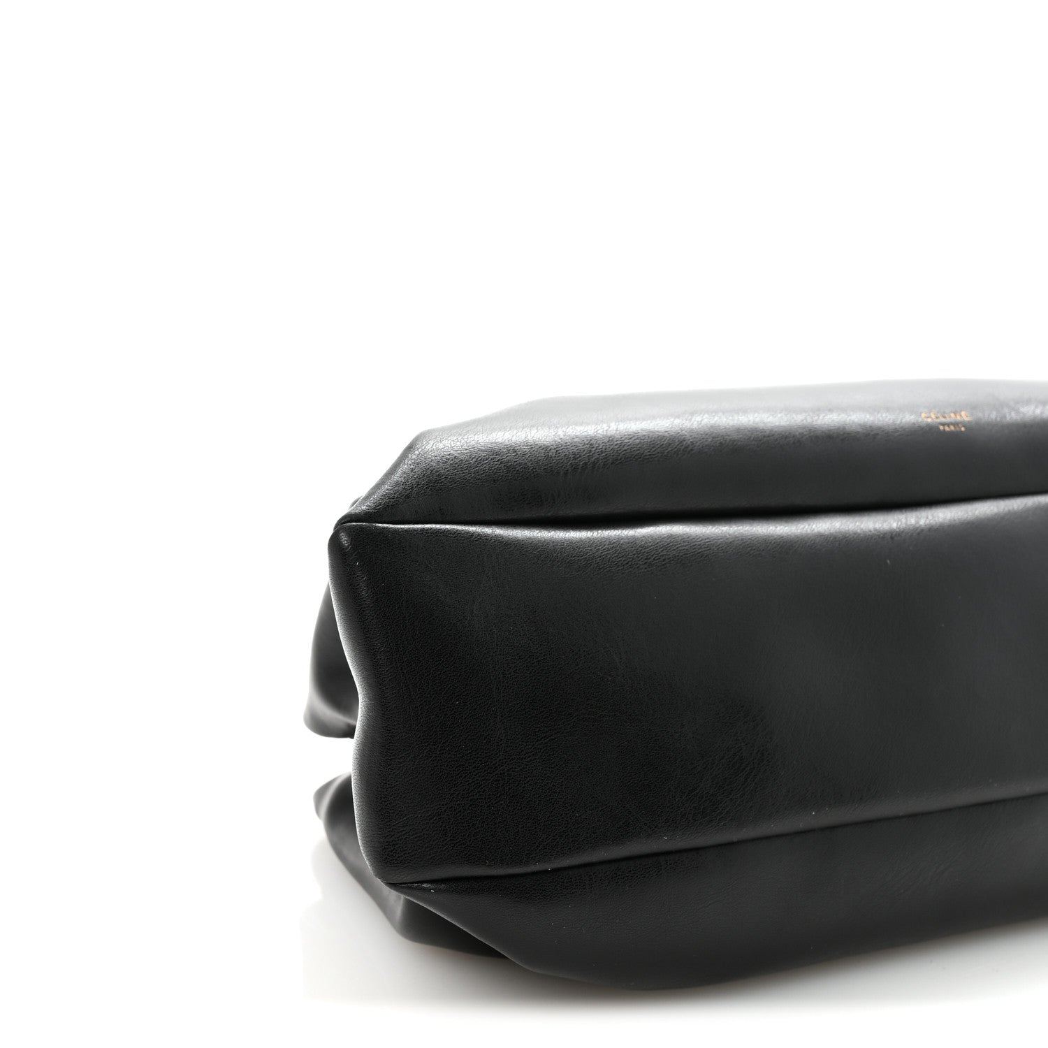 Smooth Calfskin Eyelet Small Top Handle Bag Black