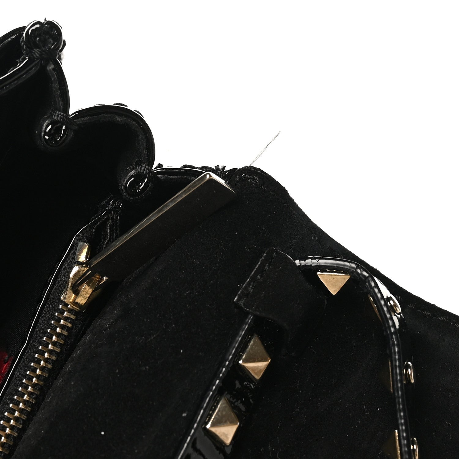 Patent Rockstud Flip Lock Flap Black
