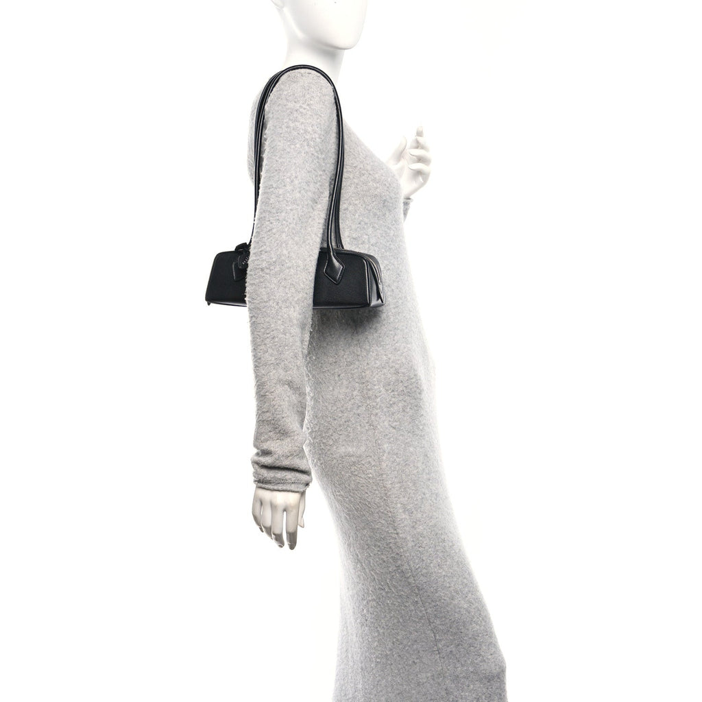 Shiny Goatskin Small Le Teckel Bag Black