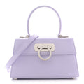 Brushed Off Calfskin Mini Iconic Top Handle Bag New Lavender