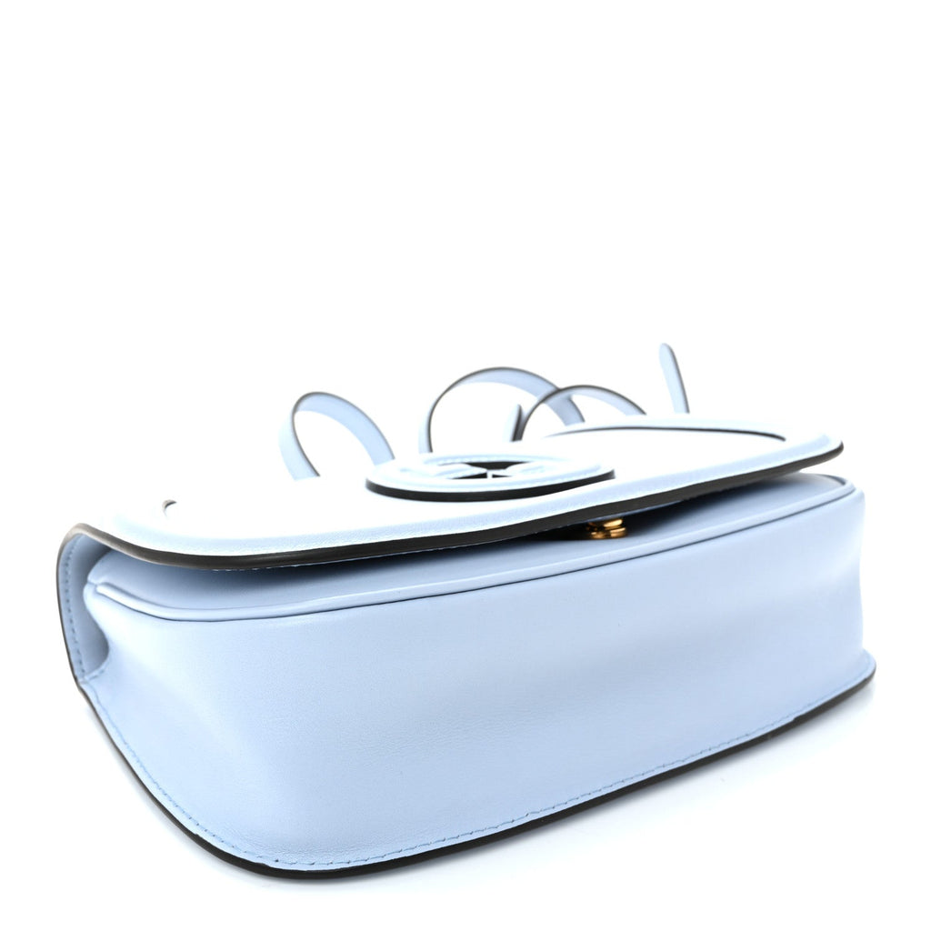 Roxy Calfskin Medium Blondie Top Handle Bag Cloudy Blue