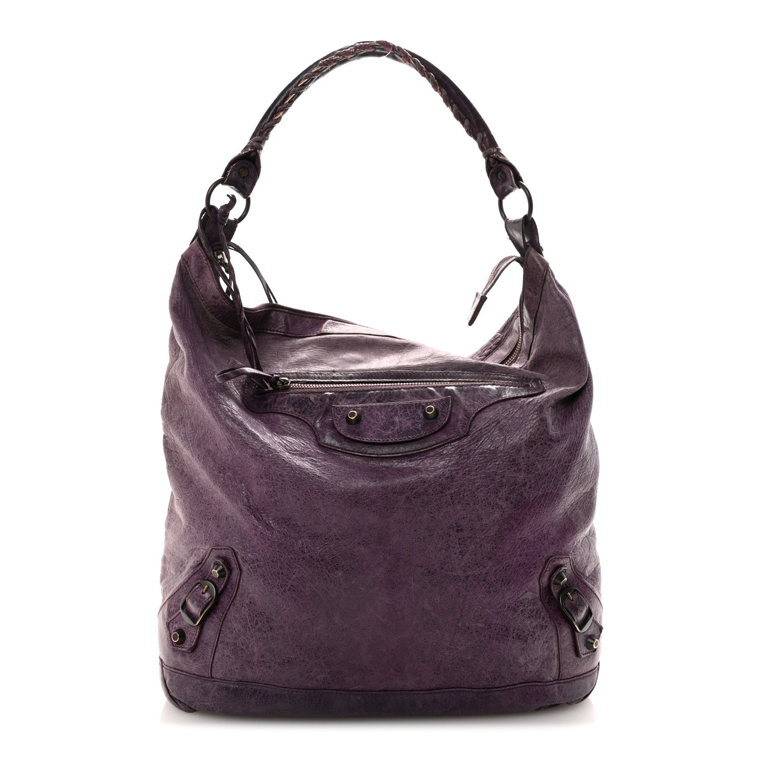 Agneau Classic Hardware Day Hobo Raisin