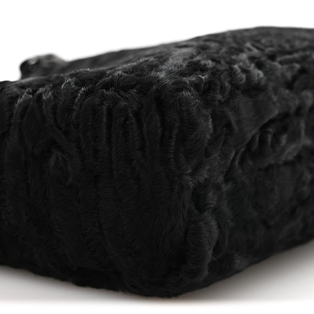 Persian Lamb Fur Tote Black