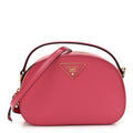 Saffiano Lux Odette Crossbody Magenta