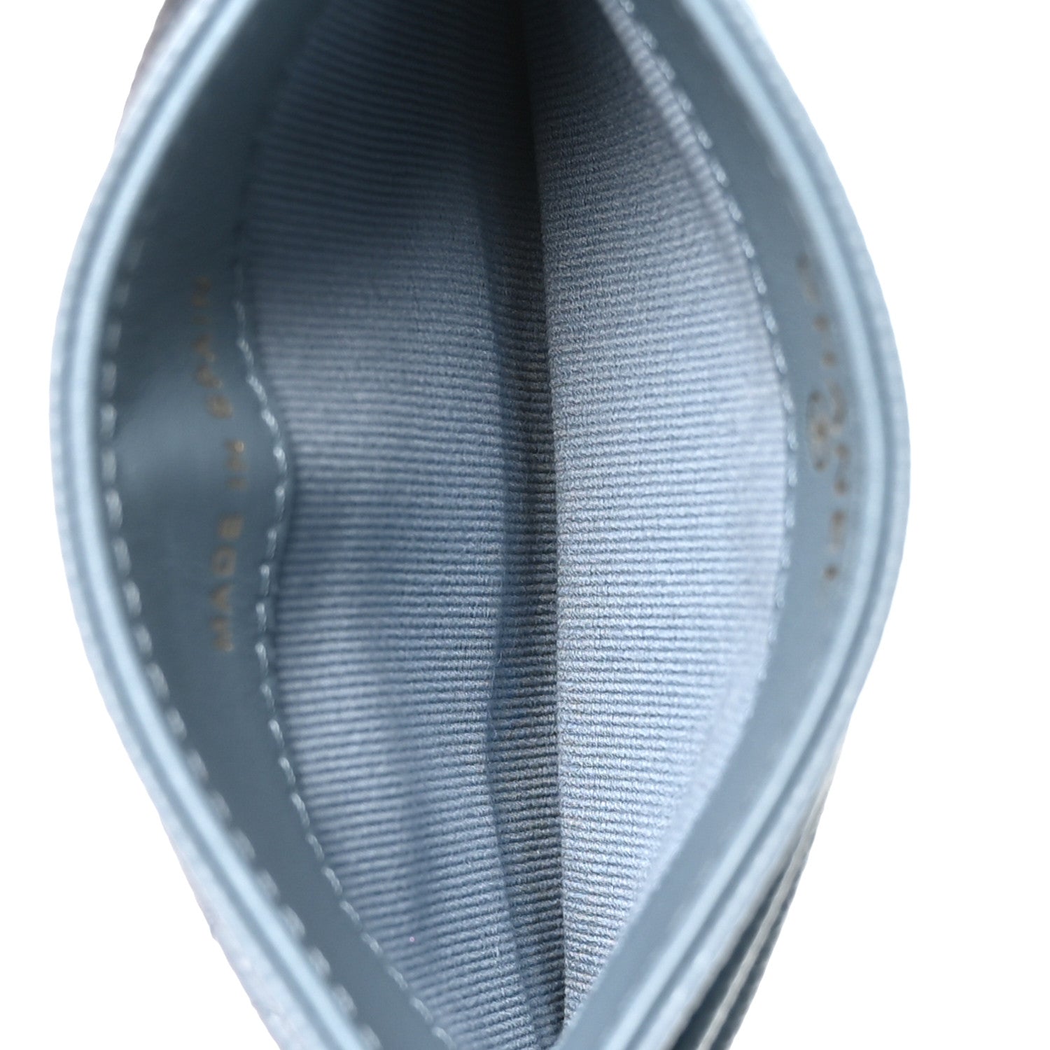 Caviar Quilted Crystal  Holder Light Blue