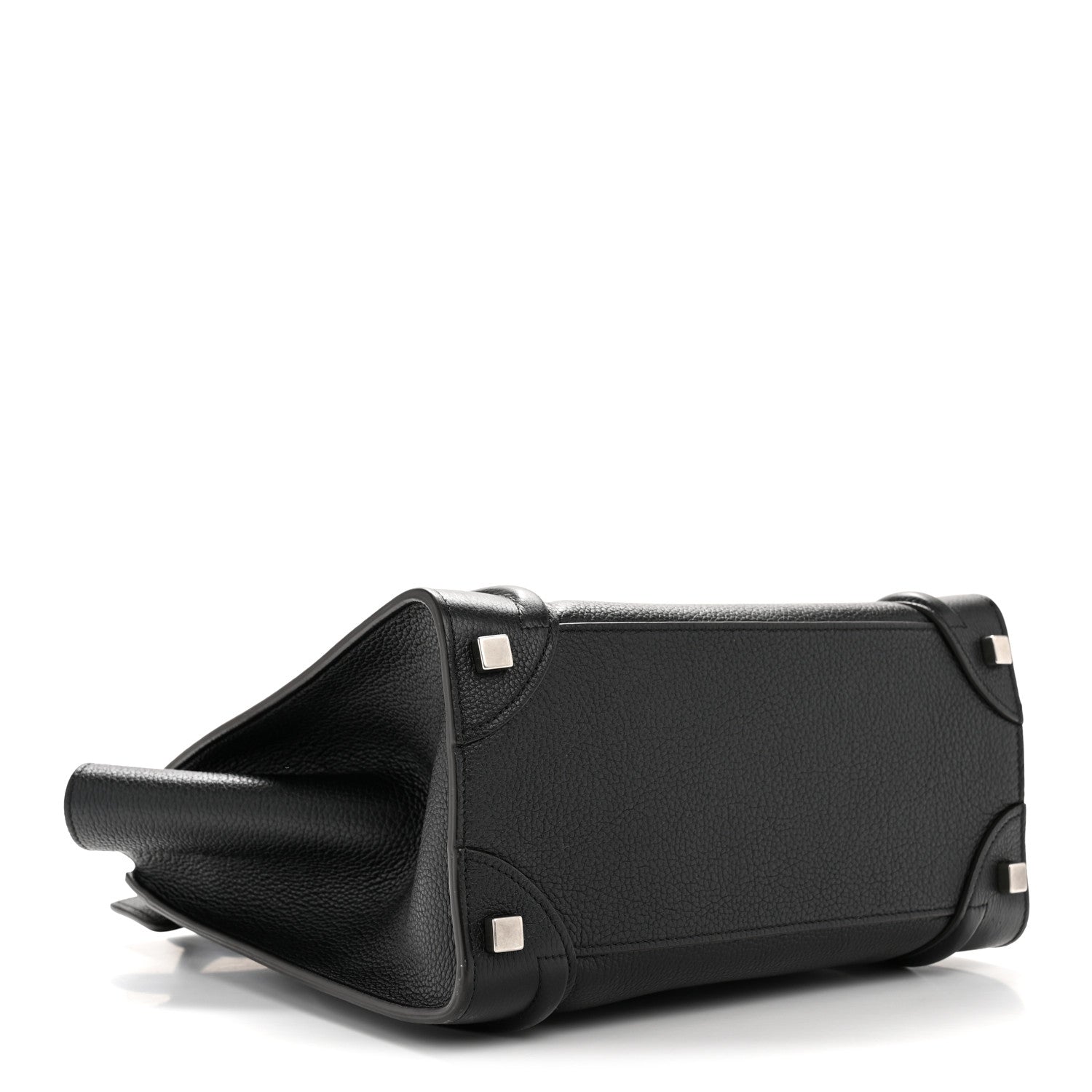 Drummed Calfskin Micro Luggage Black