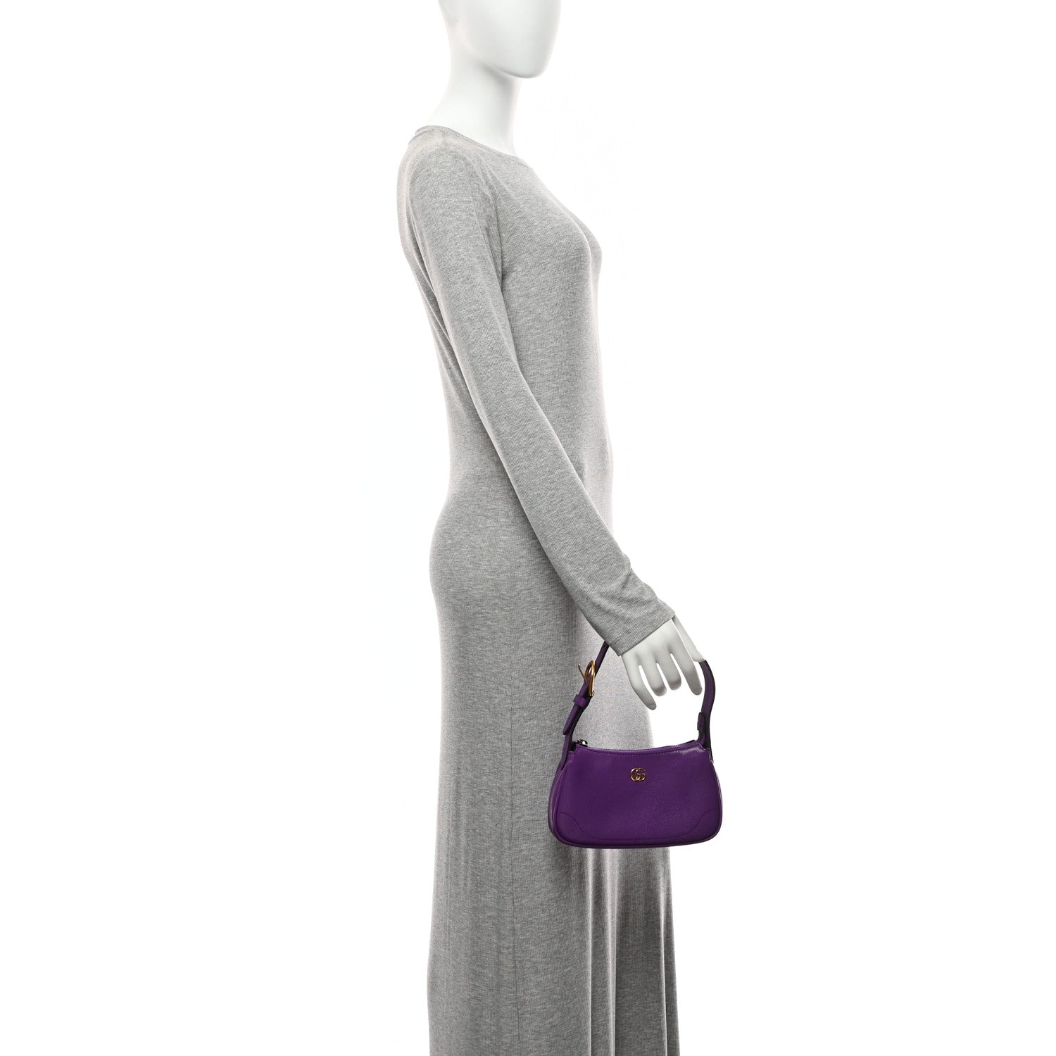 Goatskin Mini Aphrodite Shoulder Bag Shine Purple