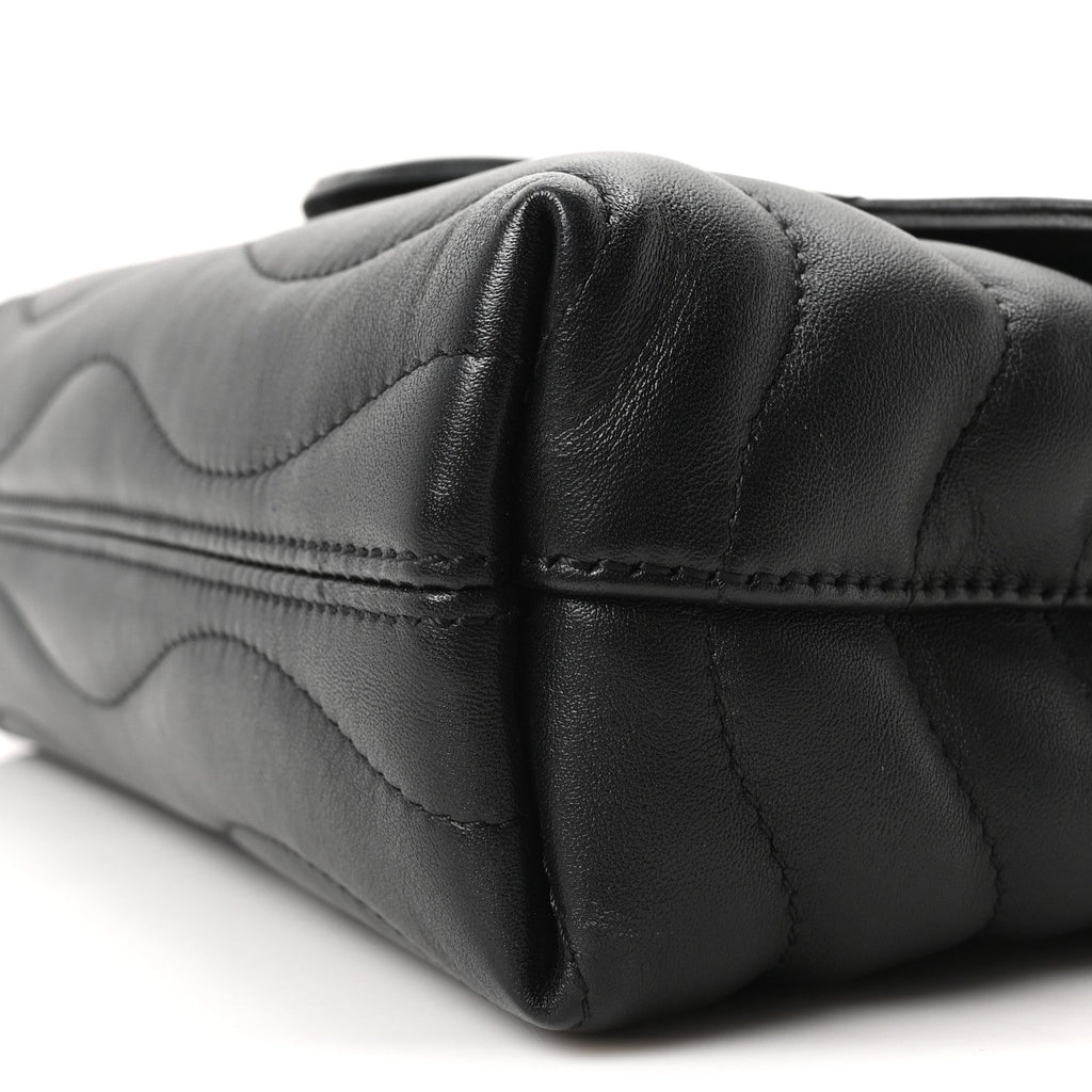Calfskin LV New Wave Chain Bag Black