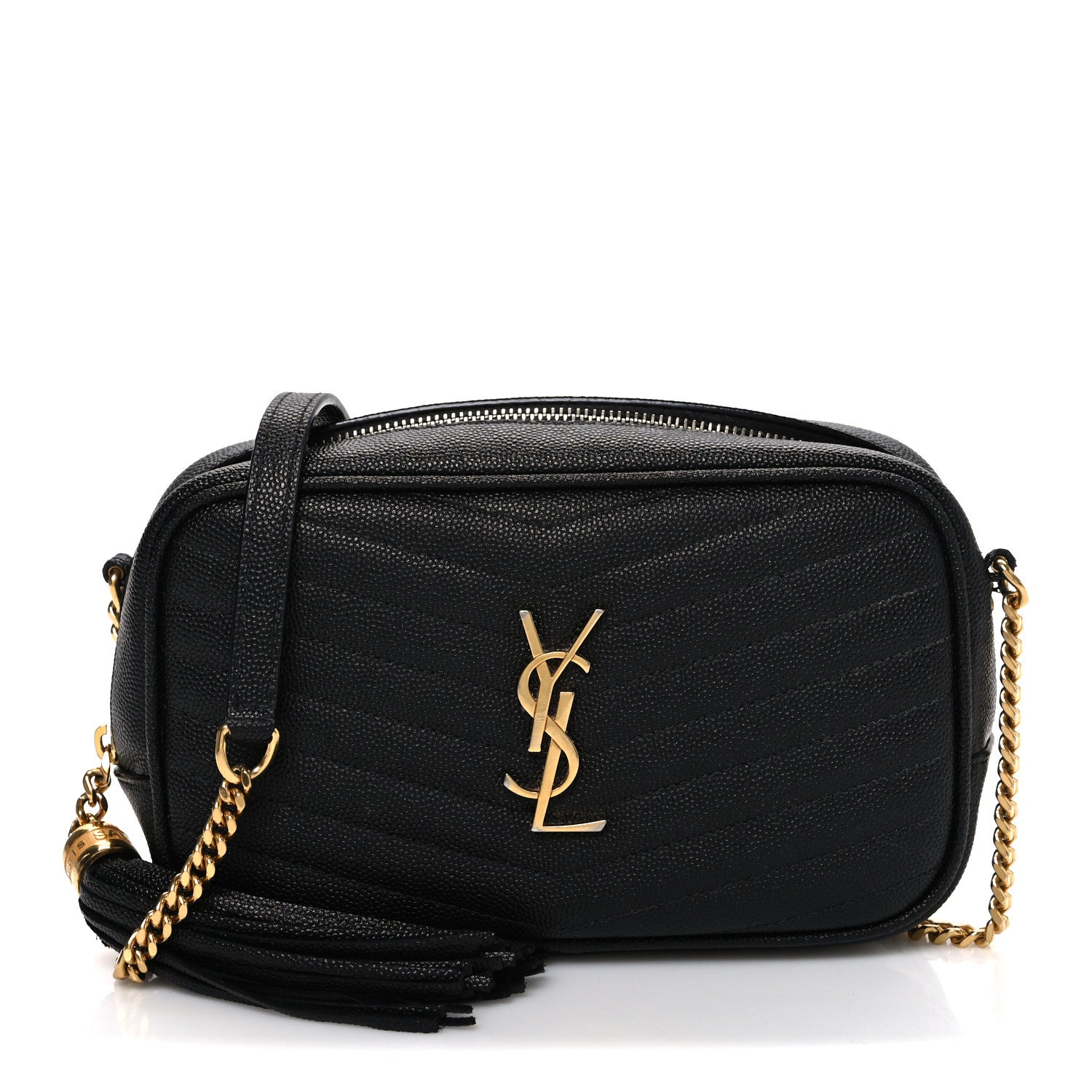 Grain De Poudre Matelasse Monogram Mini Lou Camera Bag Black