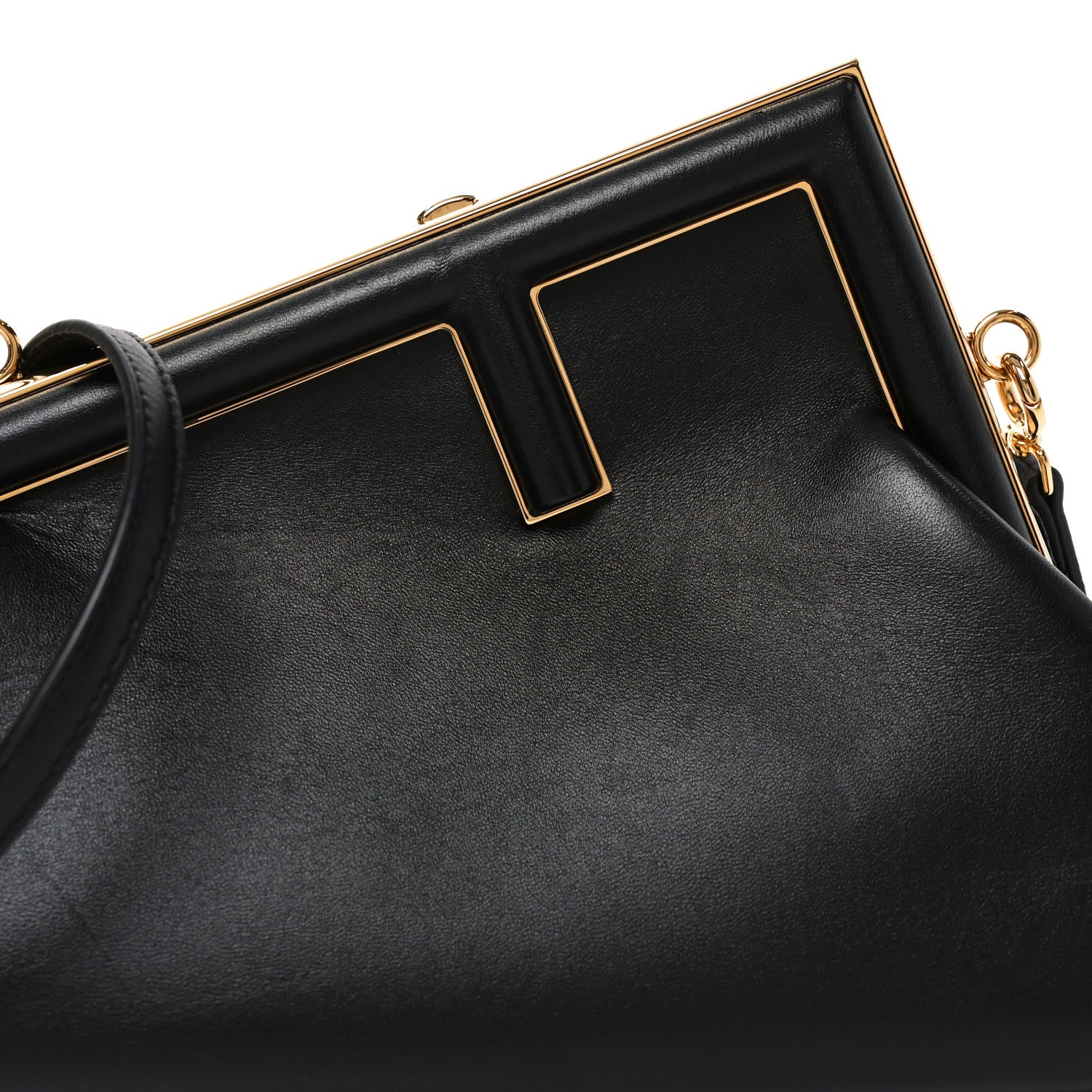Shiny Nappa Small Fendi First Black