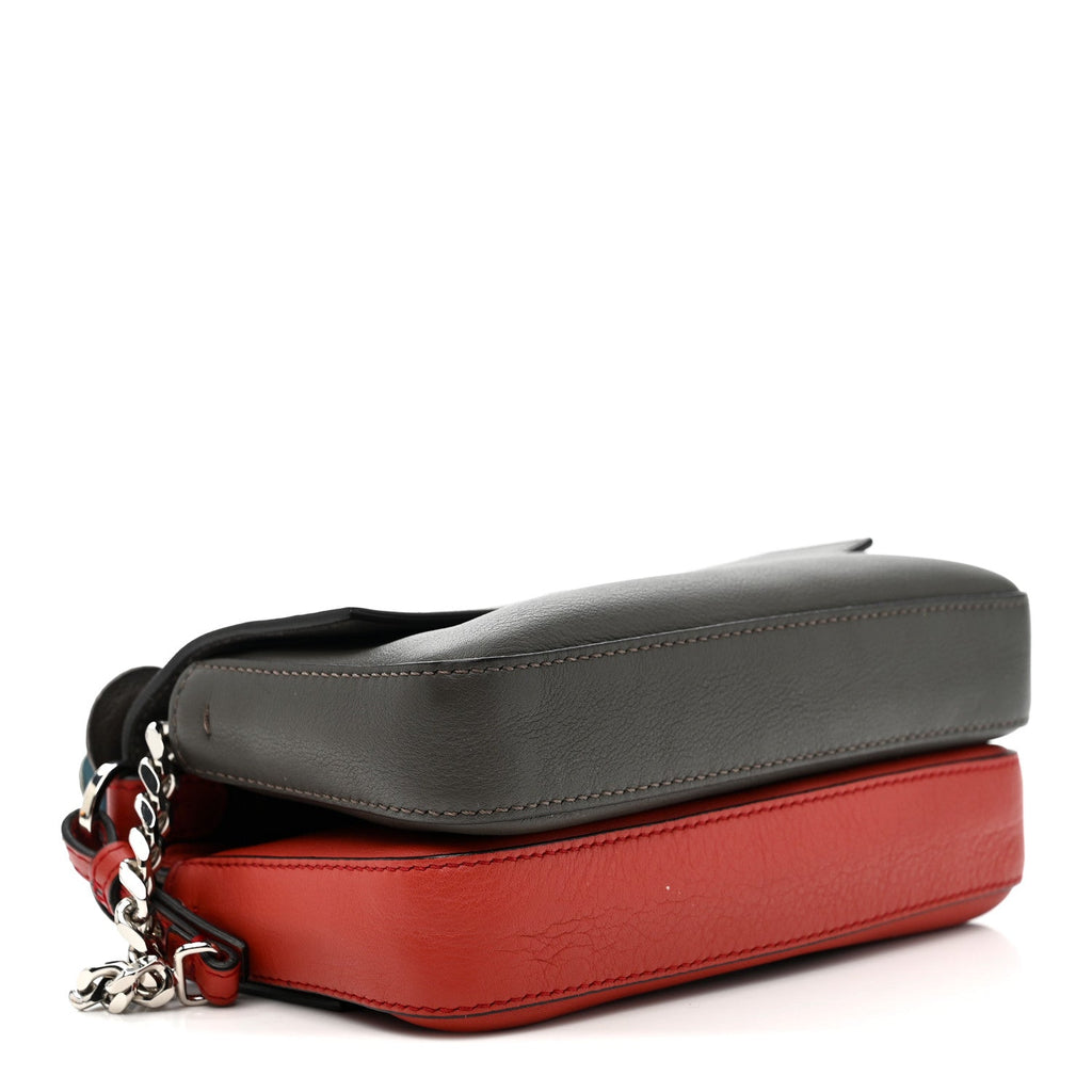 Vitello Dolce Flowerland Bi-Color Studded Micro Double Baguette Bloody Mary Carbone