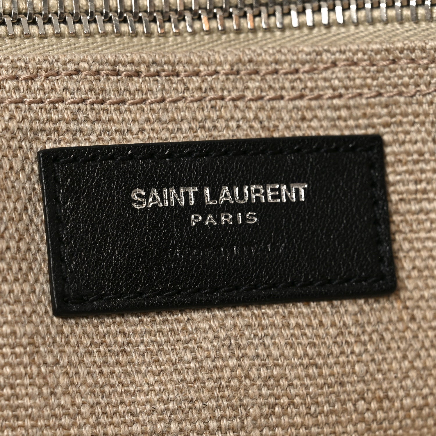Linen Calfskin Rive Gauche Tote Greggio Natural