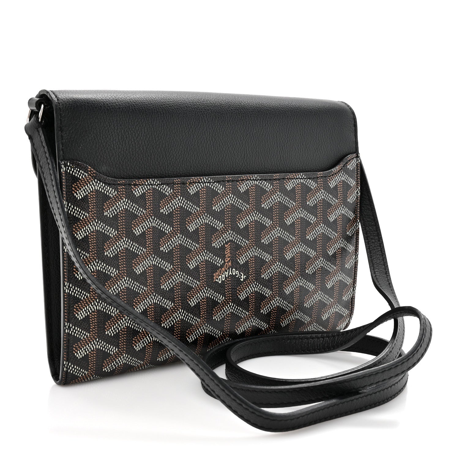 Goyardine Calfskin Chypre Wallet Pouch Black