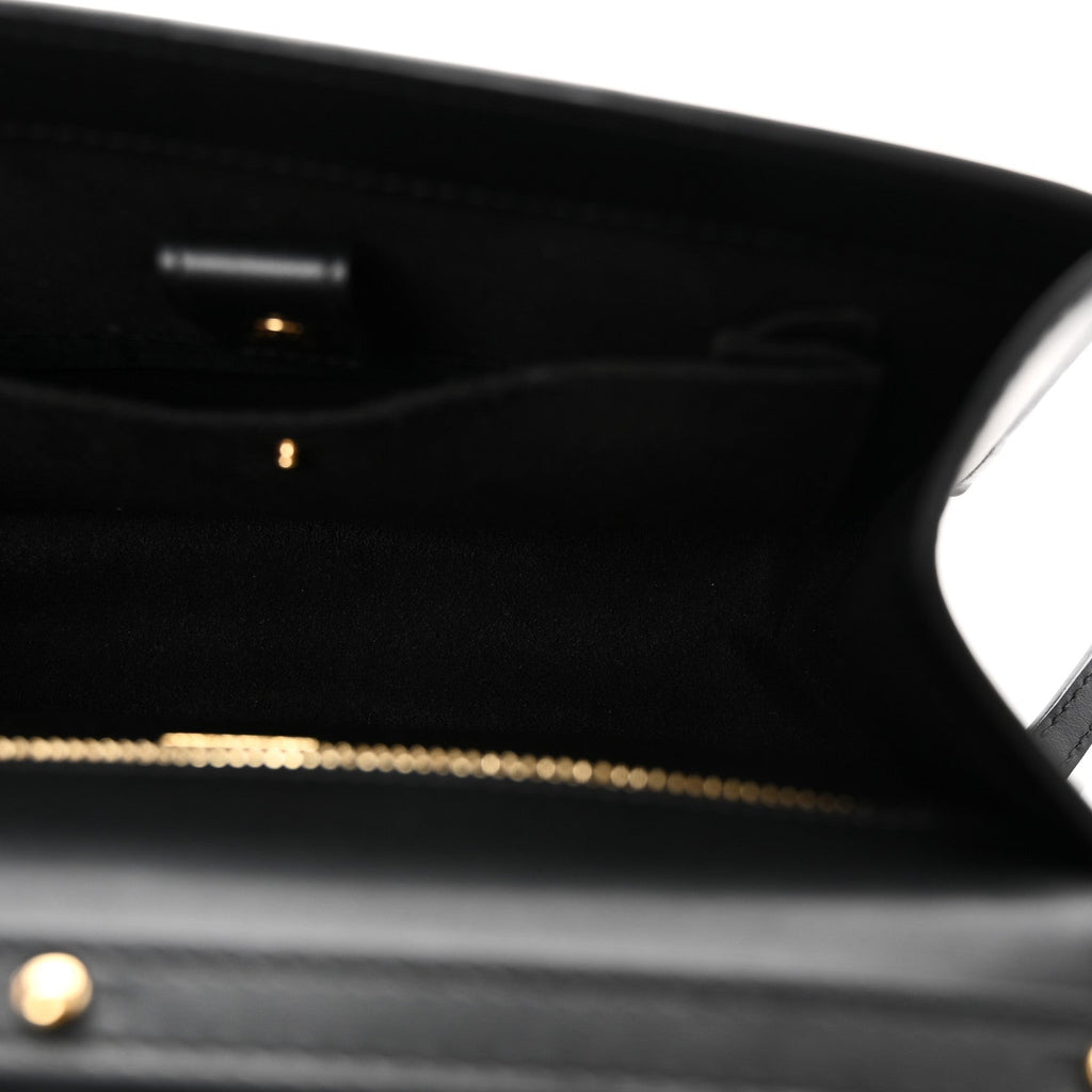 Calfskin DG Logo Flap Crossbody Bag Black