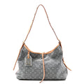 Monogram Denim CarryAll MM Washed Grey