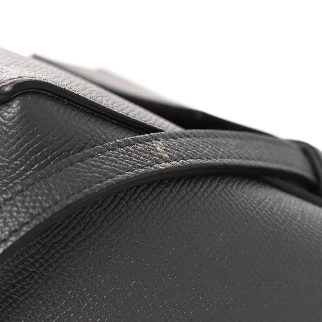 Grained Calfskin Nano Belt Bag Grey