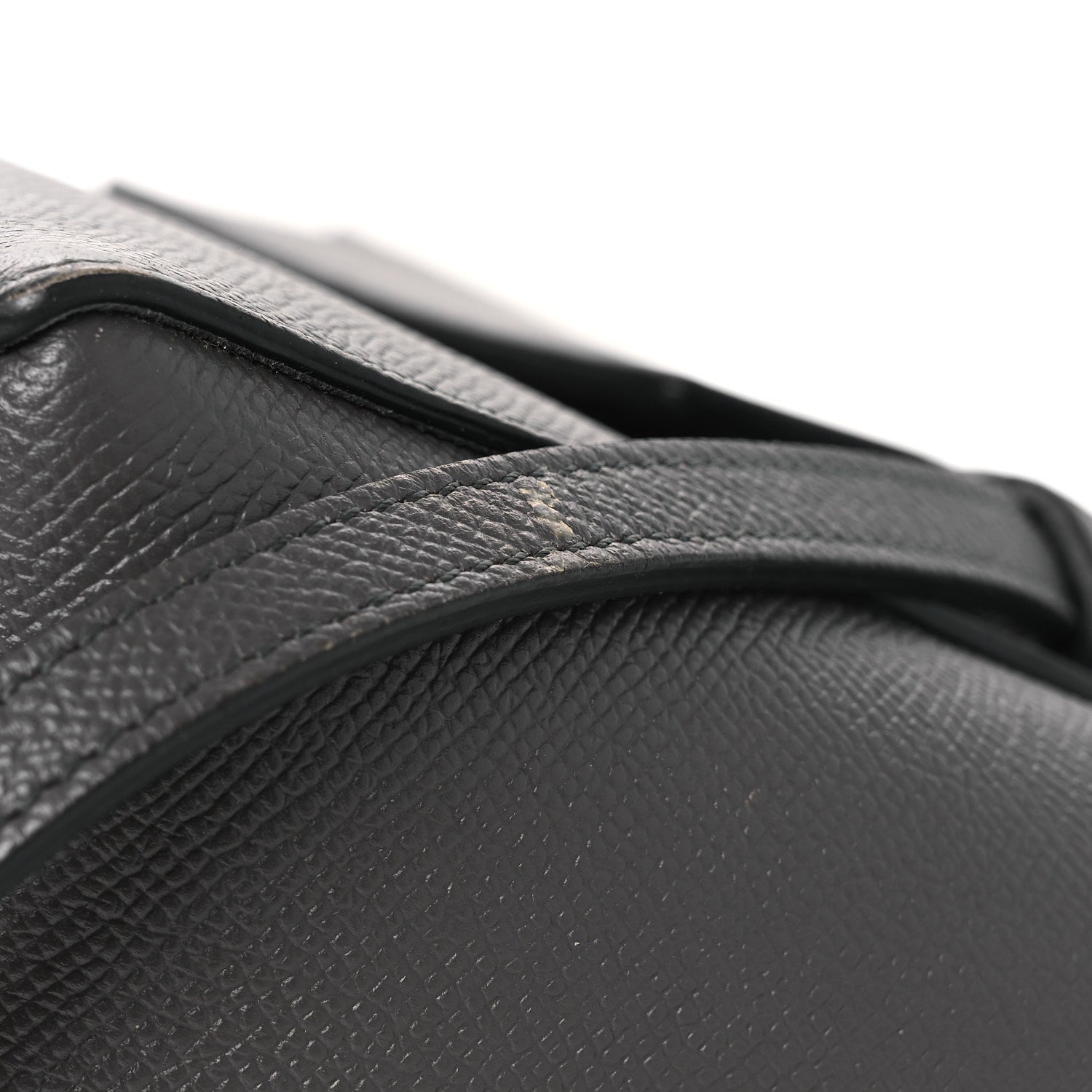 Grained Calfskin Nano Belt Bag Grey
