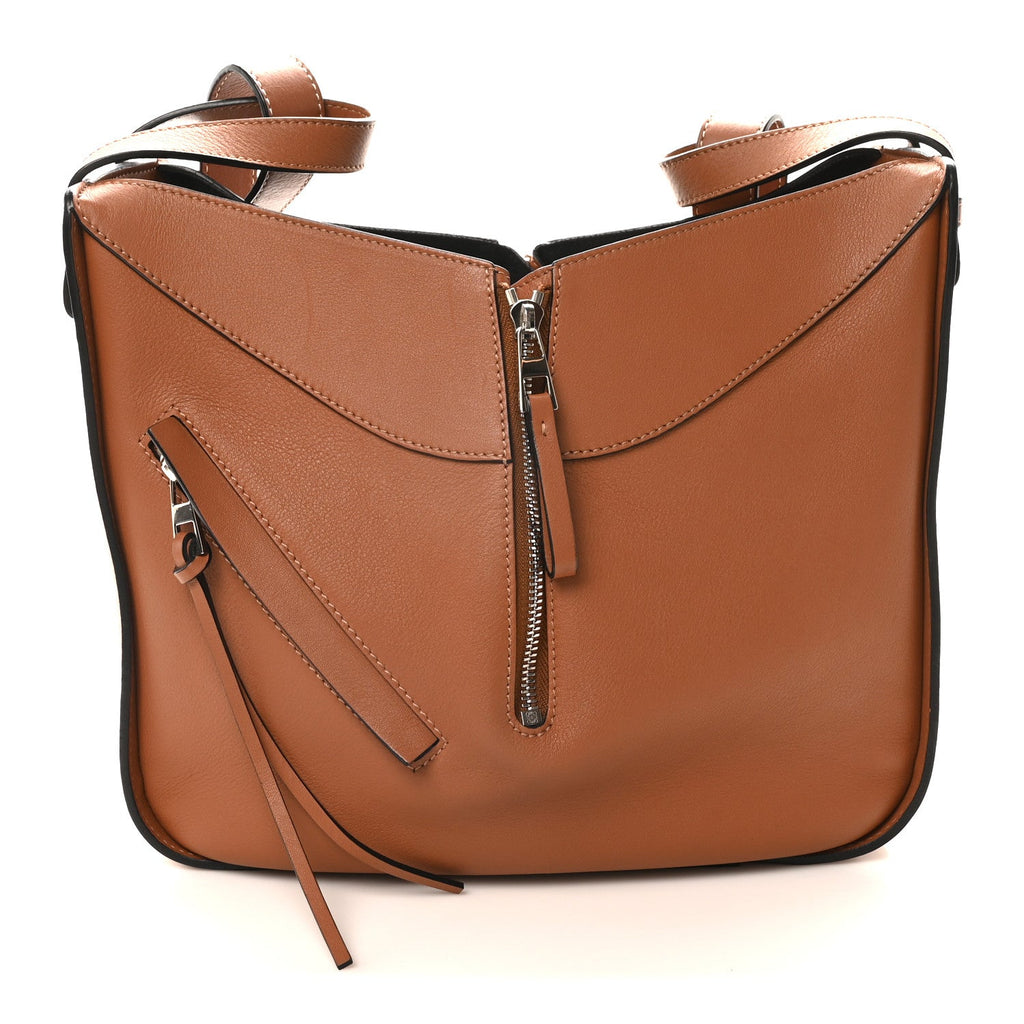 Calfskin Small Hammock Shoulder Bag Tan