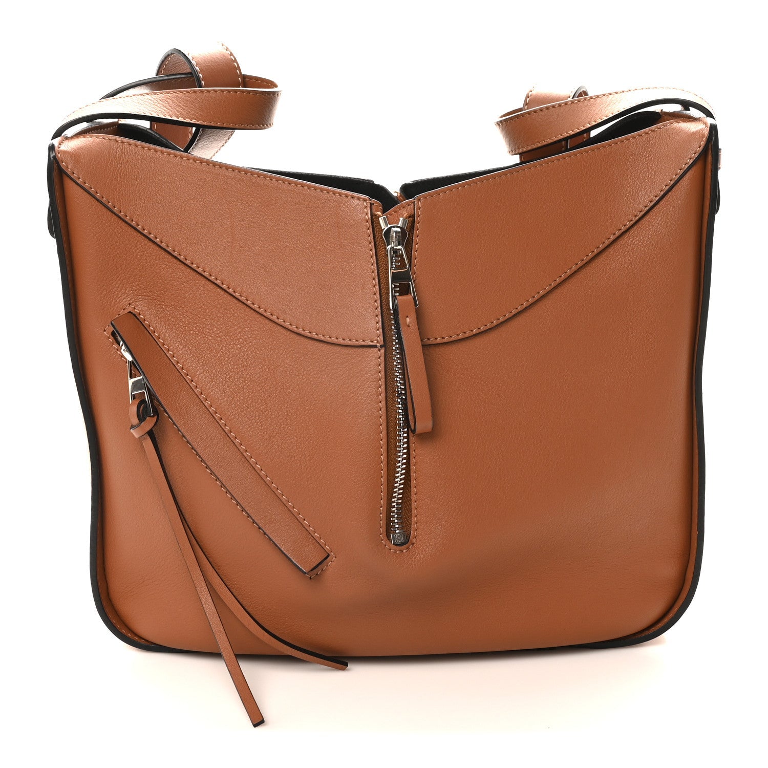 Calfskin Small Hammock Shoulder Bag Tan