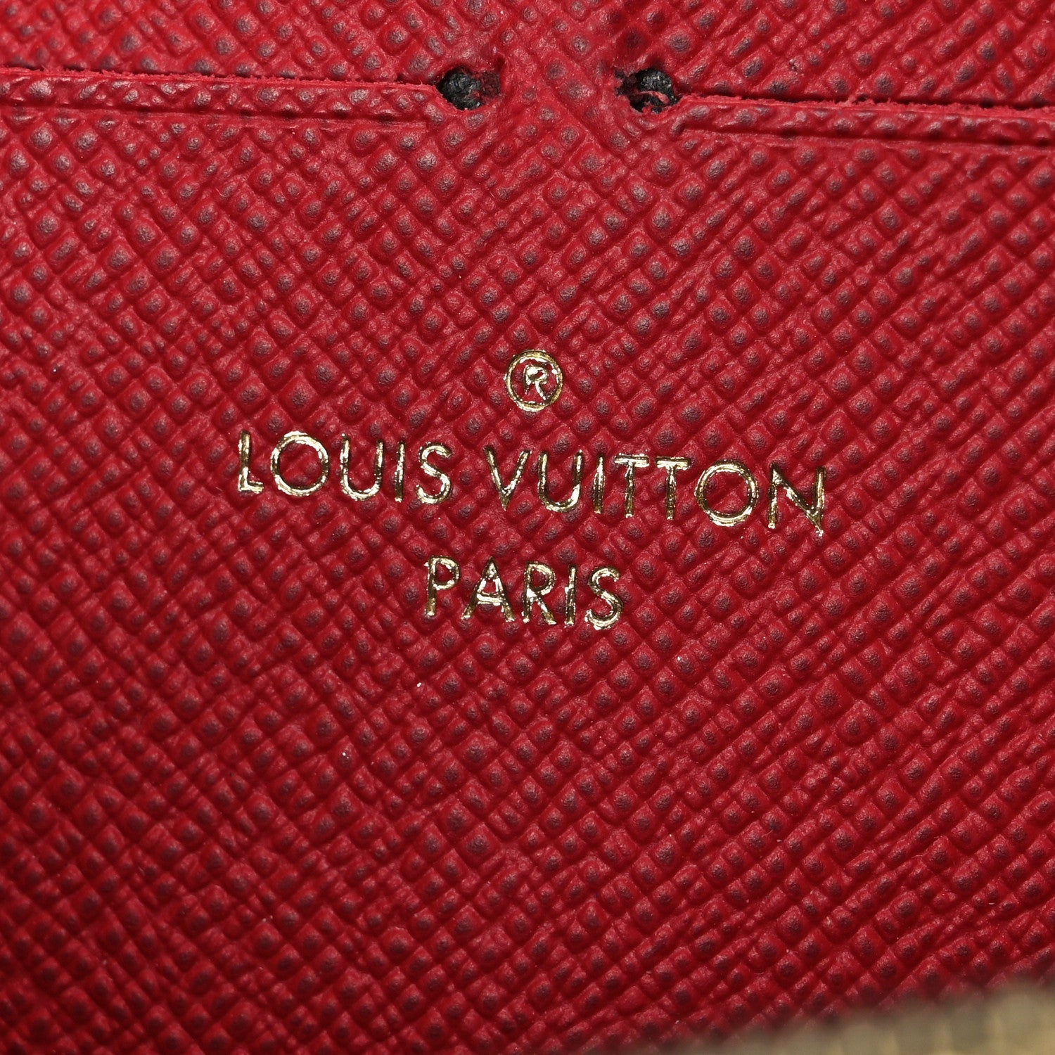 Damier Ebene Clemence Wallet Cherry
