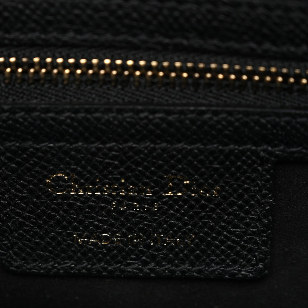 Grained Calfskin Saddle Bag Black