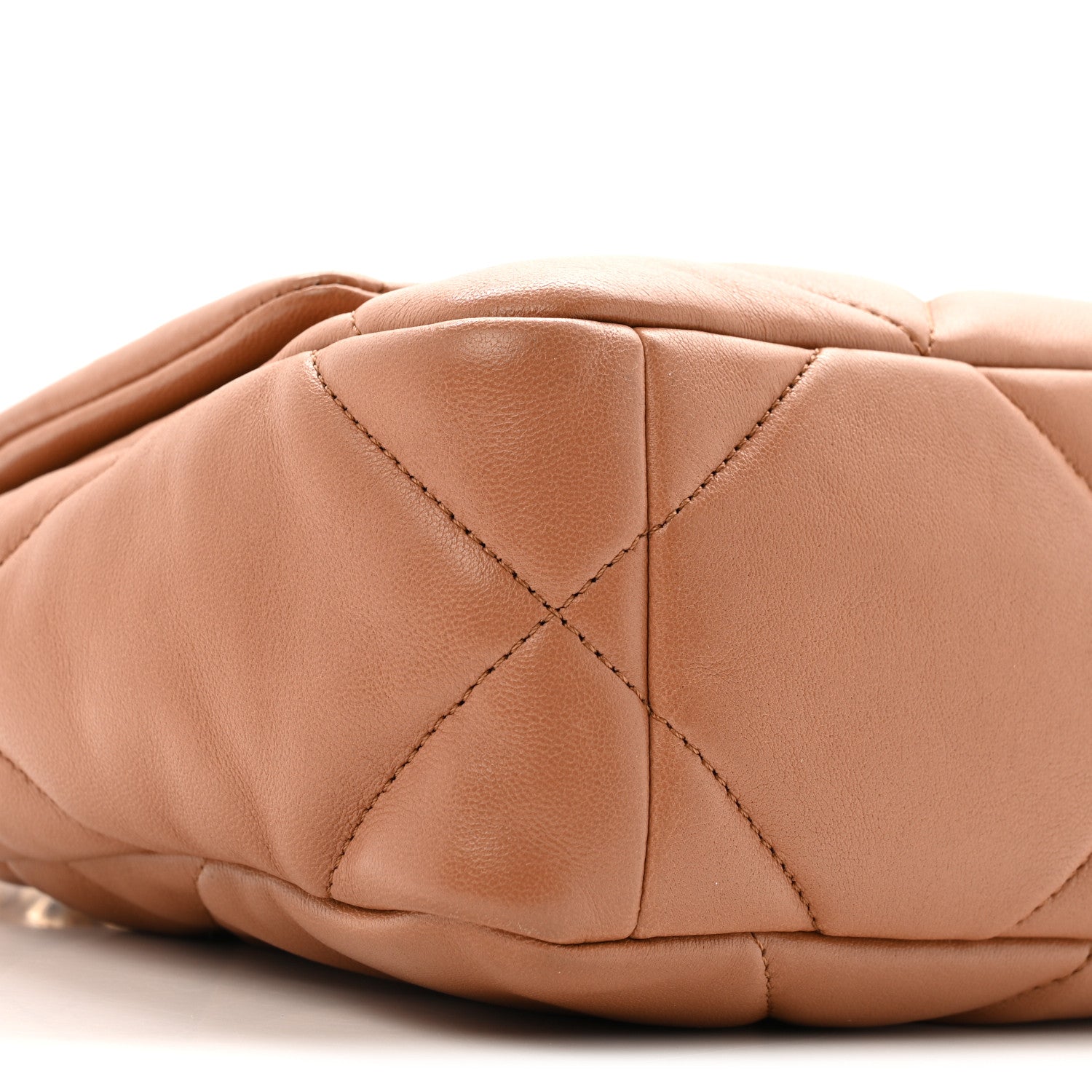 Lambskin Quilted Medium Chanel 19 Flap Brown