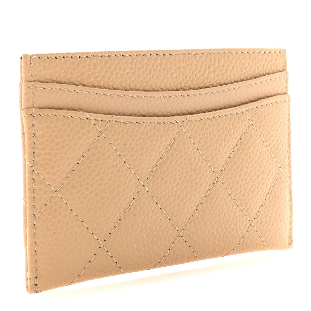 Caviar Quilted  Holder Light Beige