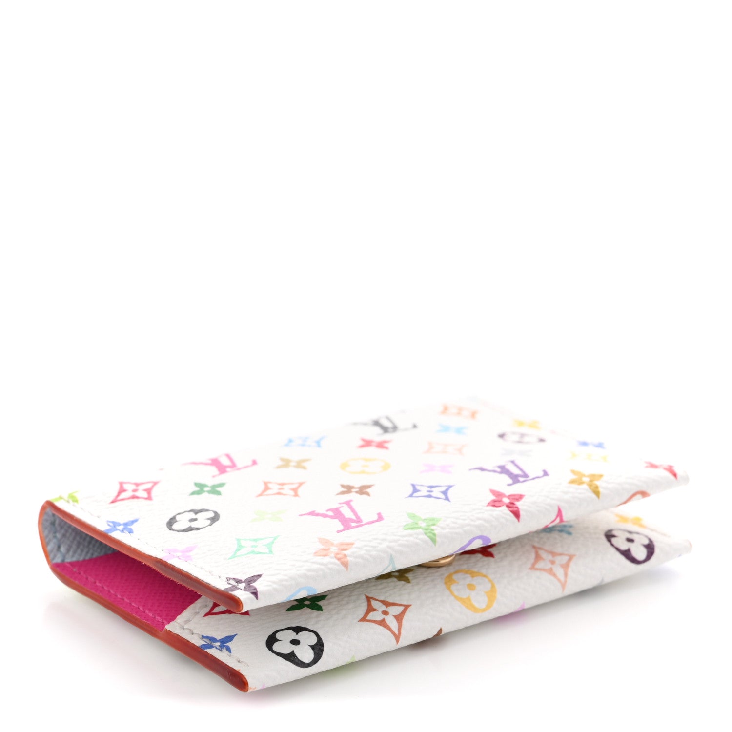 LV X TM Monogram Multicolor Slim  Holder White