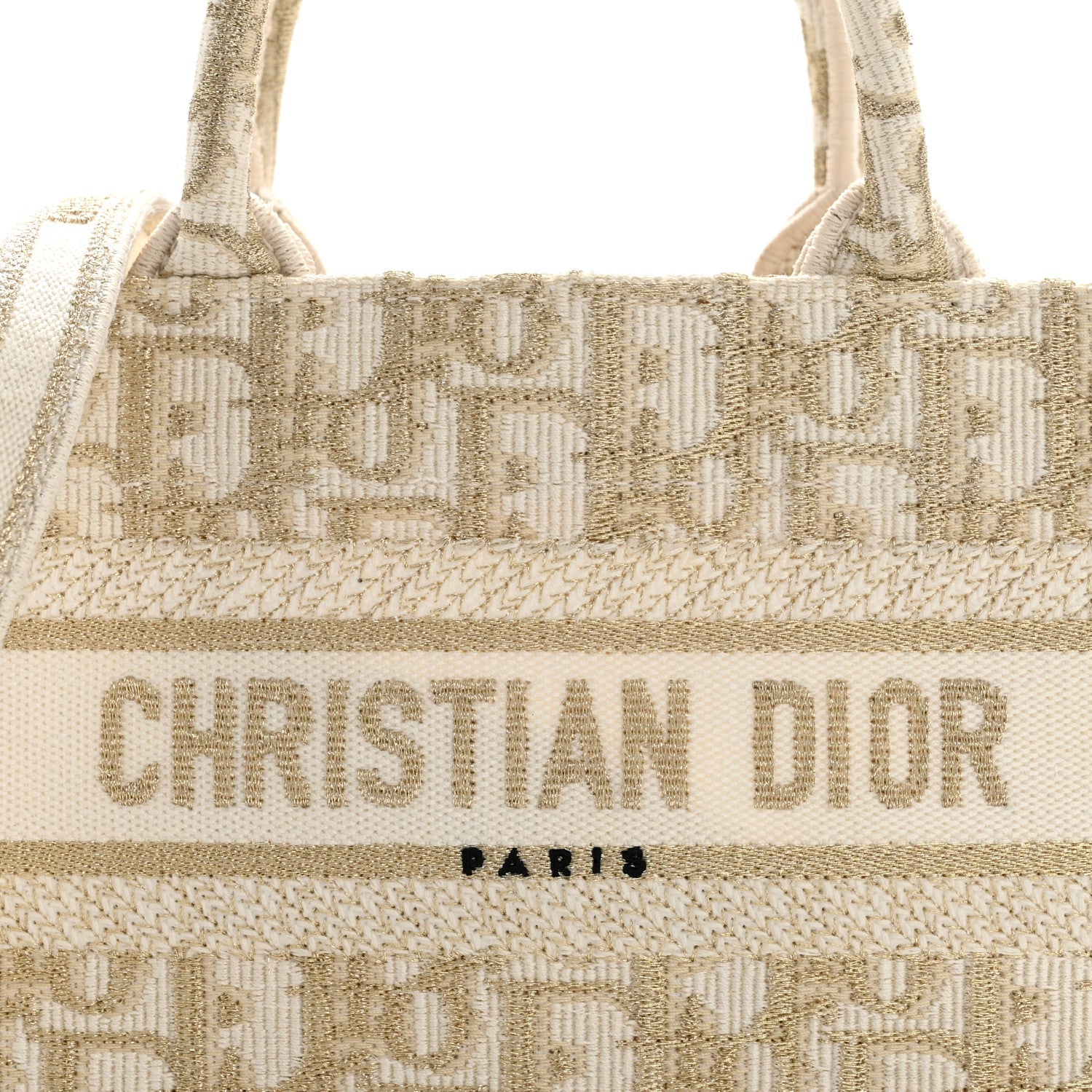 Oblique Mini Book Tote With Strap Gold Multicolor
