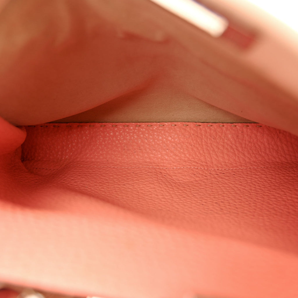 Cuoio Romano Selleria Bi-Color Medium Peekaboo Iconic Satchel Rosa Plaster Pesca