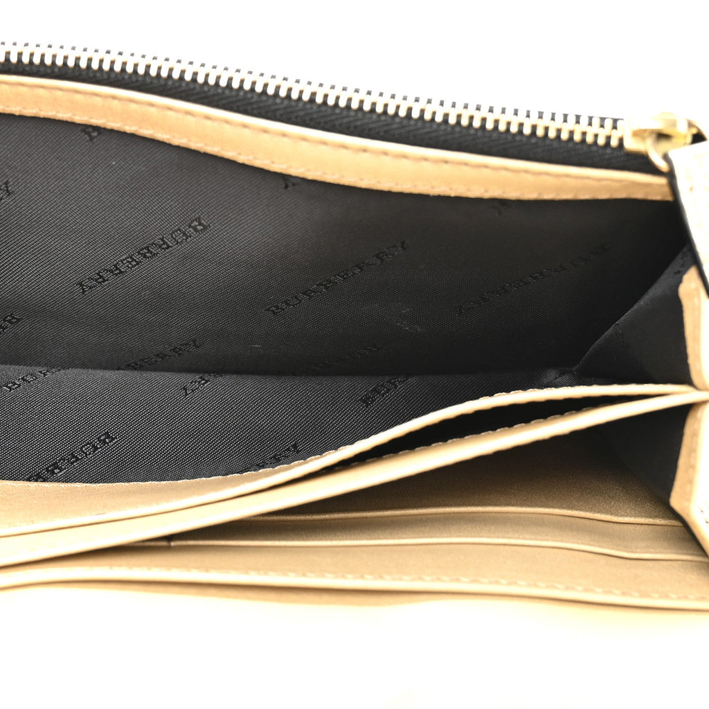 Metallic Heritage Grain Penrose Bow Continental Wallet Gold