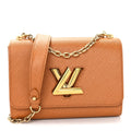 Epi Twist Shoulder Bag MM Gold Miel