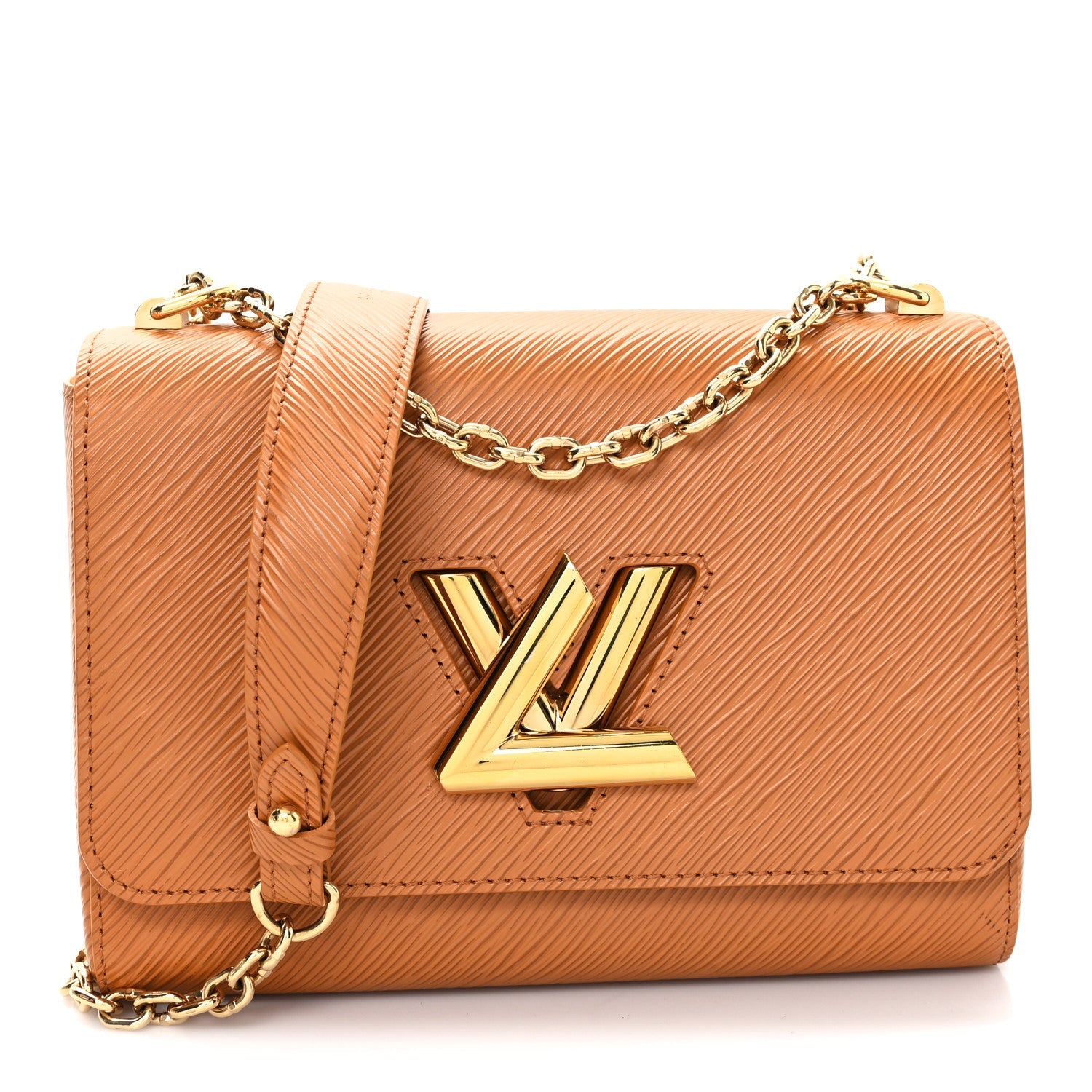 Epi Twist Shoulder Bag MM Gold Miel