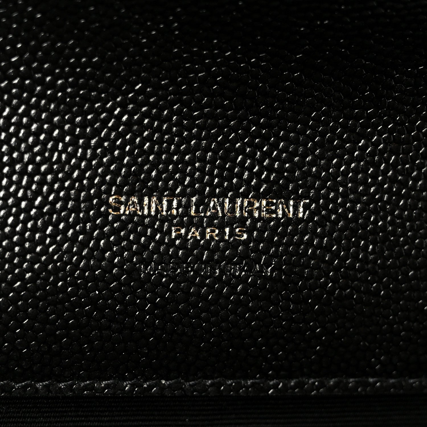 Grain De Poudre Textured Mixed Matelasse Triquilt Monogram Clutch Black