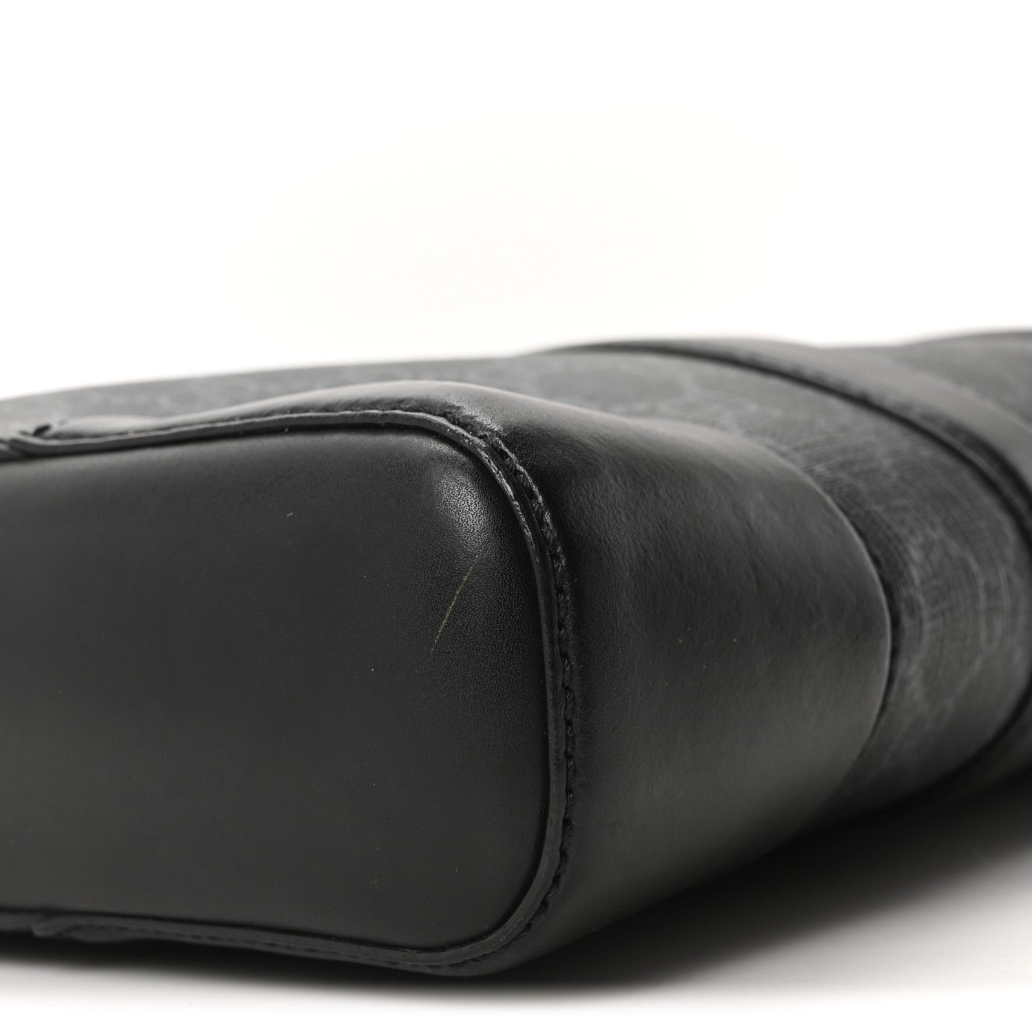 GG Supreme Monogram Appia Calfskin Web Briefcase Black