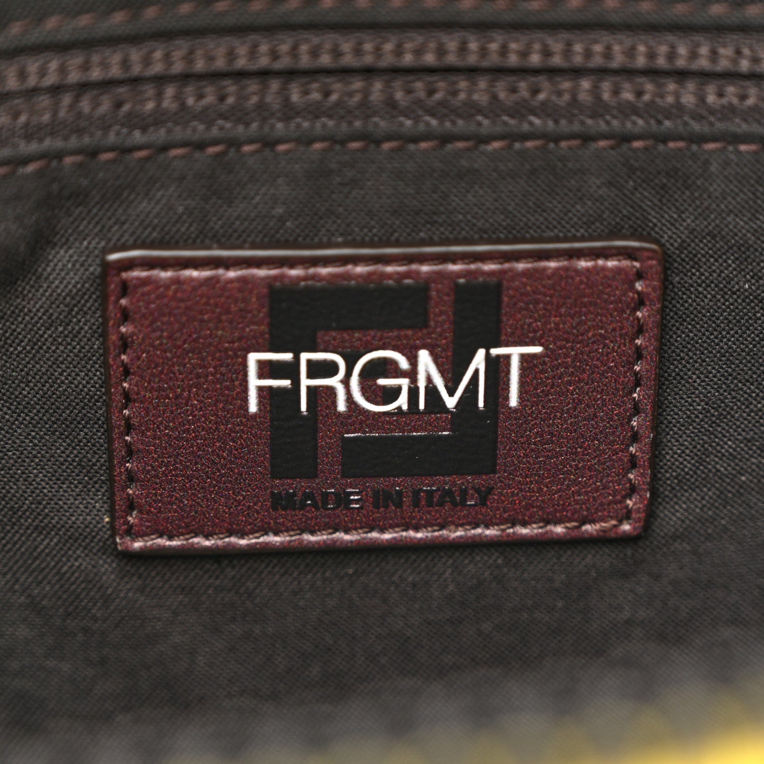 X FRGMT Fabric FF 1974 Embossed Belt Bag Tobacco Moro Black White