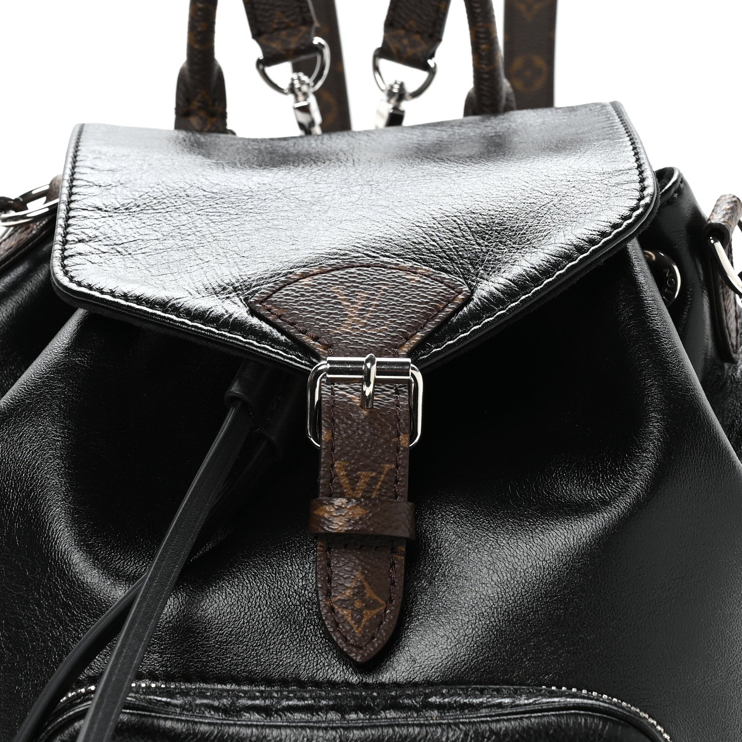 Lambskin Monogram Montsouris Vibe PM Black