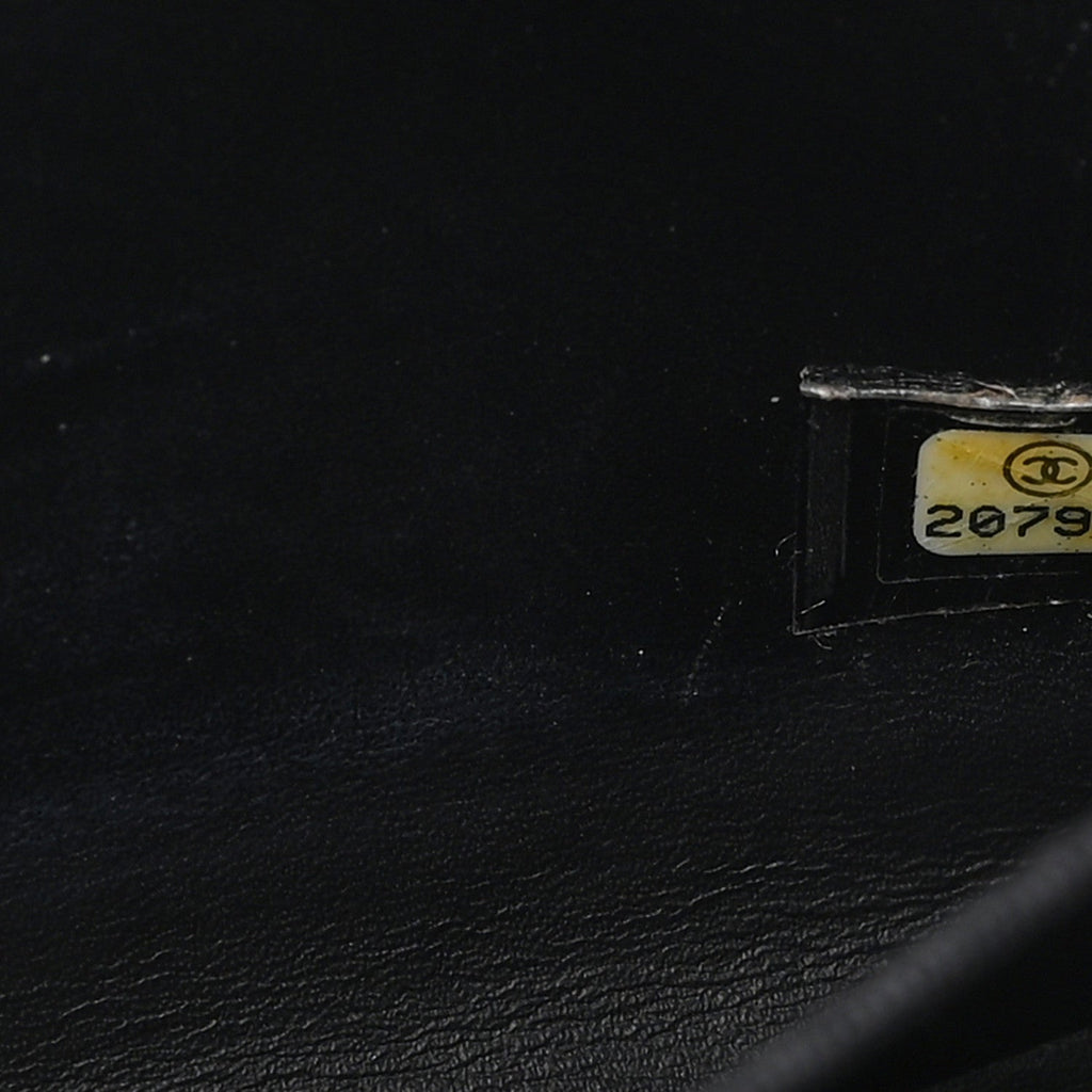 Patent Quilted Double Stitched Zip Around Wallet Black
