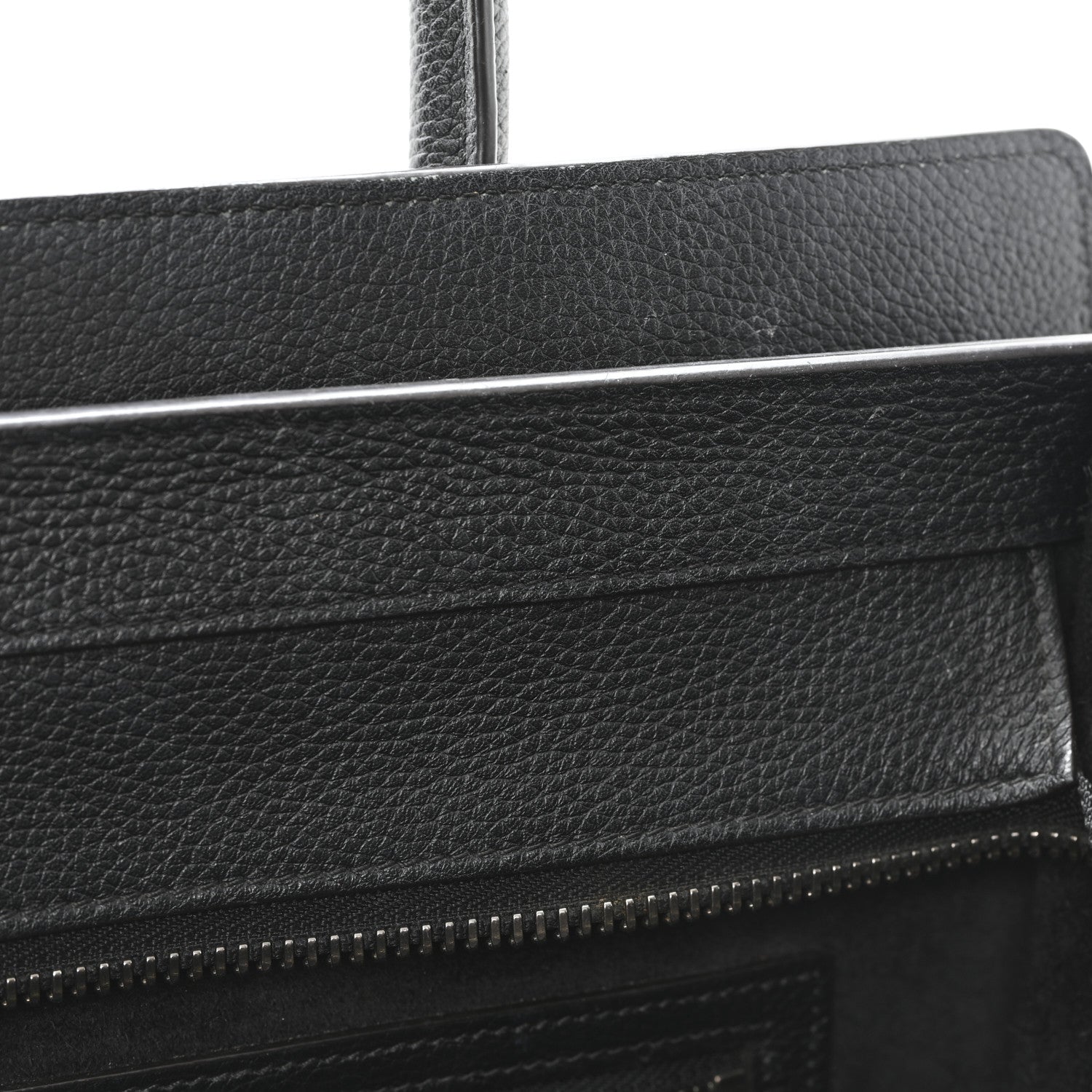 Drummed Calfskin Mini Luggage Black