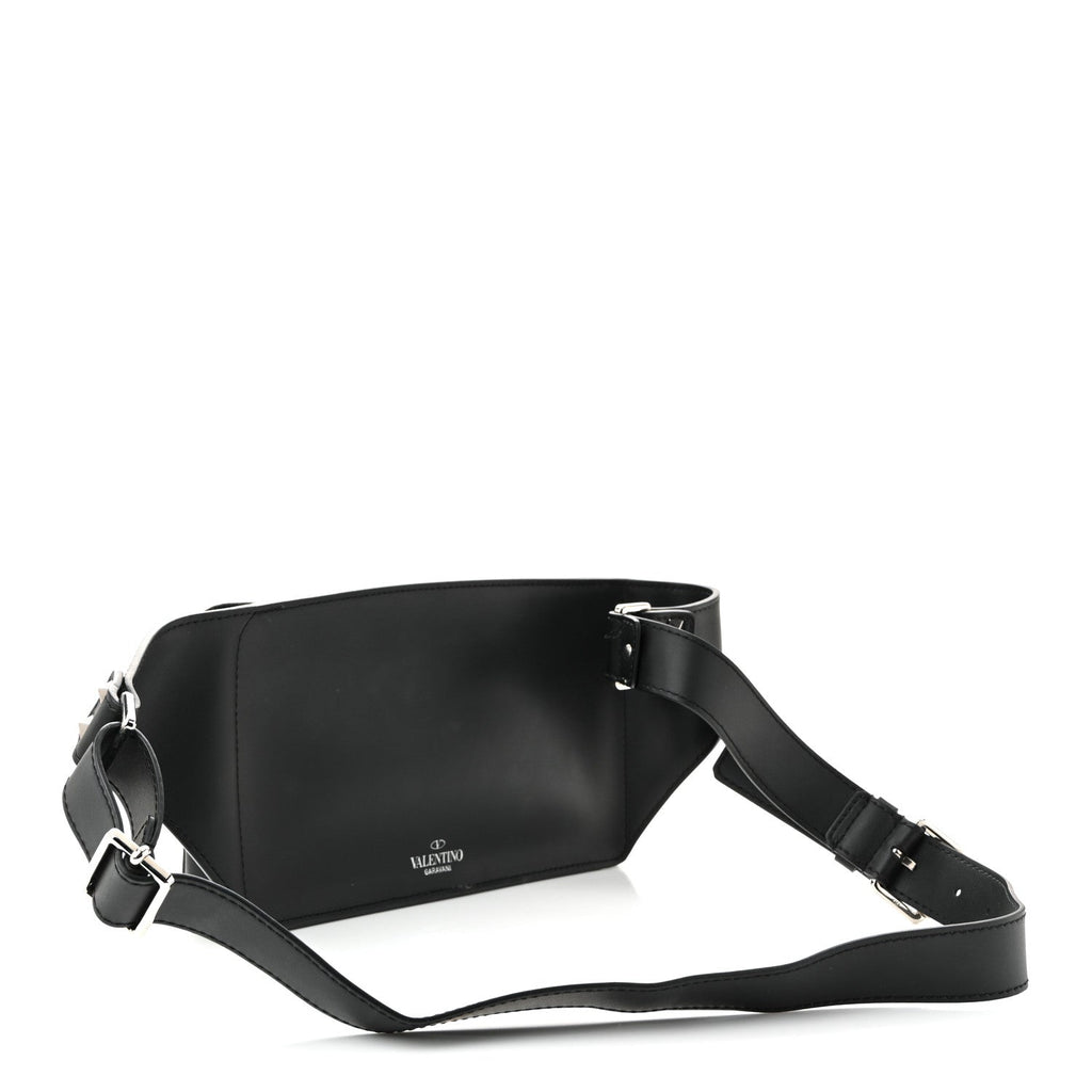 Calfskin VLTN Belt Bag Black White