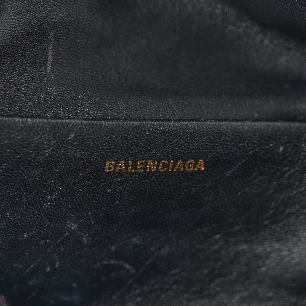 Crushed Velvet Logo Embossed XXS Souvenir Belt Bag Black